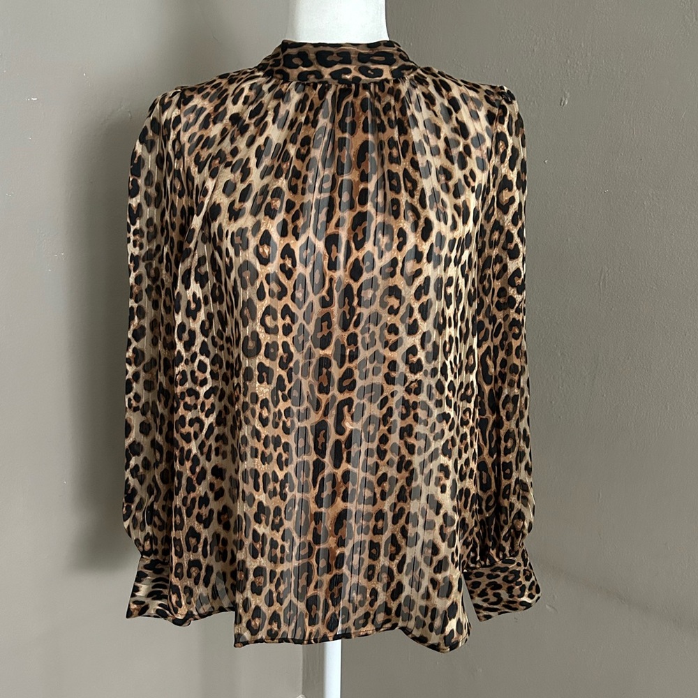 H&M leopard blouse